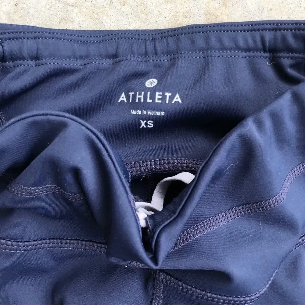 Athleta gel dot sonar Capri leggings blue XS